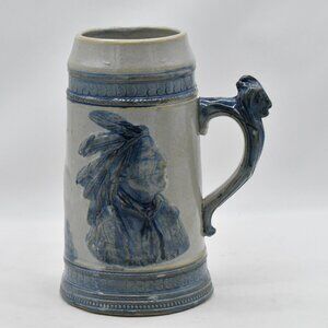 Antique Old Sleepy Eye Pottery Stein Stoneware Mug 1800s